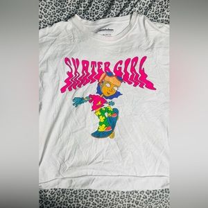 Rocket Power White Y2K Crop Top
